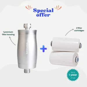 Premium 15-stages shower filter + 2 cartridges